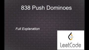 838 Push Dominoes | Medium Level Question Push Dominoes | leetcode 138 solution