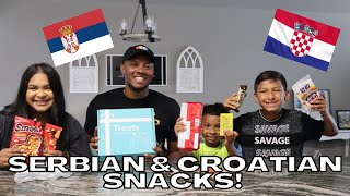 American Family Try European Snacks | Serbia + Croatia