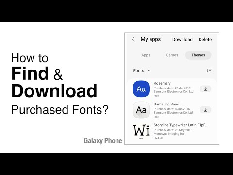 How To Find x Download Purchased Fonts On The Galaxy Phone