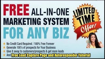 Free Lead Capture Page and Autoresponder Tutorial, How To Create Free Lead Page System