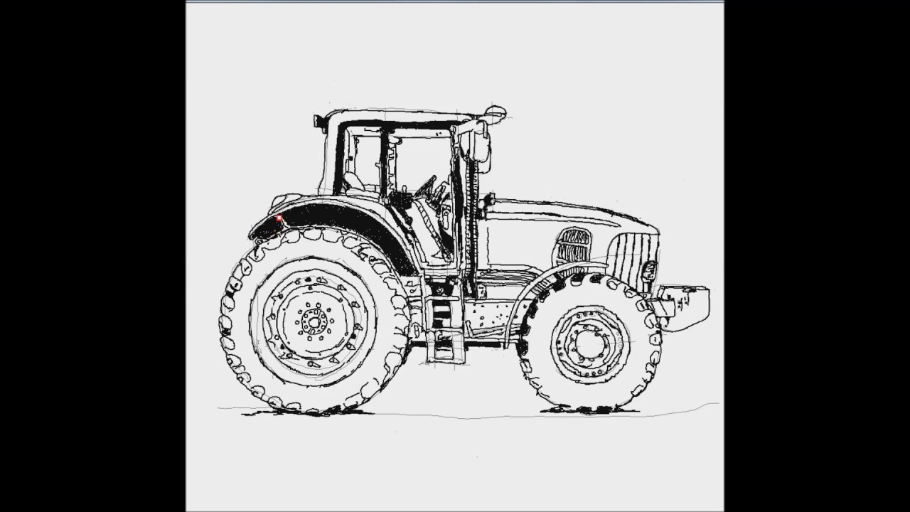 How To Draw A Car #07 (John deere Tractor Car) - YouTube