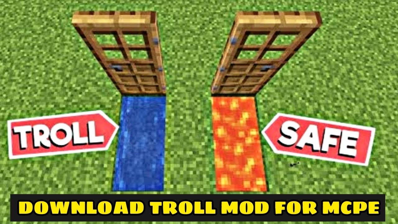 How to download troll mod in minecraft pocket edition - YouTube