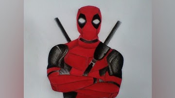 Drawing Deadpool - Time lapse video
