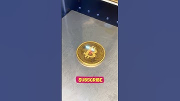 Bitcoin Laser Engraving Art 🪙 | Stunning CNC Laser Metal Engraving #laserengraving #bitcoin