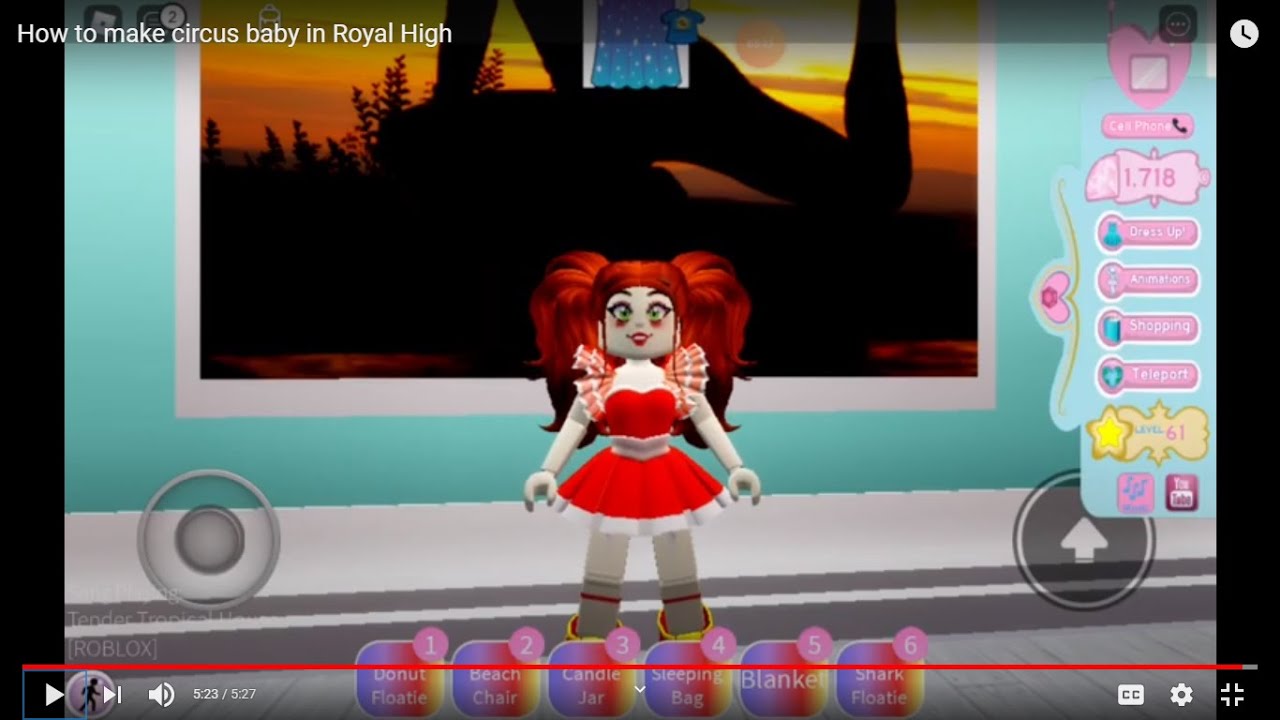 How To Make Circus Baby In Royal High Youtube - roblox circus baby