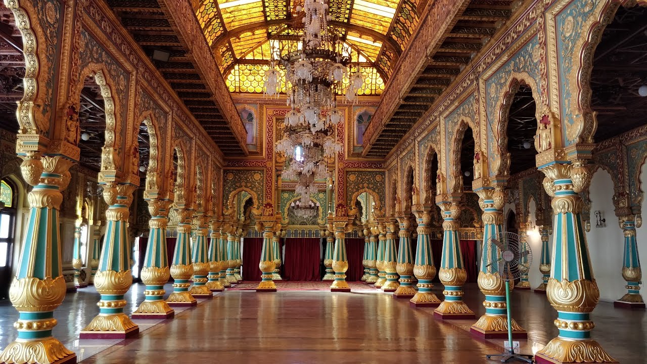 Grand Interiors of the Mysore Palace - YouTube