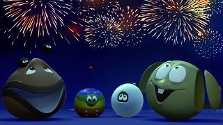 Squishy Balls Colorful Fireworks | Funny Kids Cartoon | WonderBalls Playground