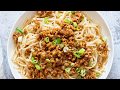 SESAME NOODLES WITH LEMONGRASS TEMPEH CRUMBLES | Vegan Richa Recipes