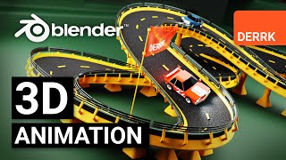 Racing Cars in Blender 2.8! #blender3d #animation #3d