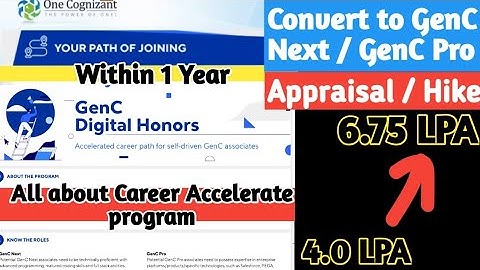 GenC career accelerate program || How to switch from genc elevate to genc next