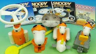 2019 SNOOPY IN SPACE set of 8 McDONALD'S HAPPY MEAL COLLECTIBLES VIDEO REVIEW