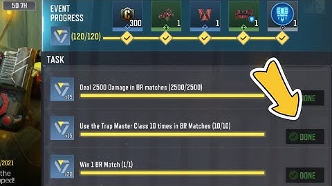 Call Of Duty Mobile Use the Trap Master Class 10 times in BR Matches Task Complete