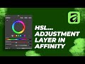 How to Change Color with HSL Adjustment Layer in Affinity 3