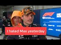 I hated Max yesterday. Norris congratulates Verstappen