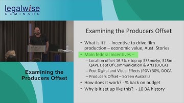 Producers Tax Offset For Australian Filmmaking | Examining the Producers Offset