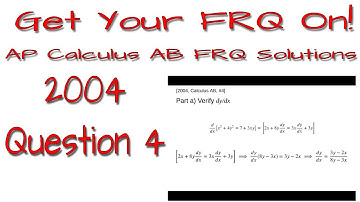 AP Calculus AB - 2004: #4