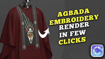Clo3d Tutorial: How to render Smooth Embroidery on AGBADA