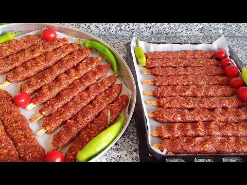 Kebap Tarifi 👌 Adana Kebap A,danZ,ye Detaylarıyla Et Kebabı ❗Evde Mangalda Fırında Yap Nefis Çöp Şiş