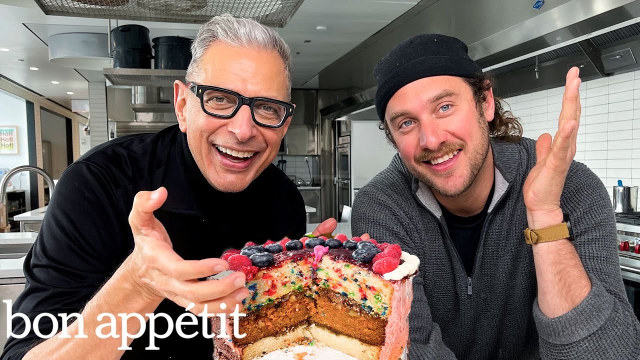 Jeff Goldblum Makes A Birthday Cake With Brad   Bon Apptit