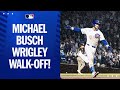 Michael Busch hits a WALK-OFF home run for the Cubs in the pouring rain!