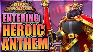 Heroic Anthem KvK Opening in Rise of Kingdoms [maxing crystal bundles on my restart]