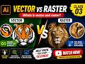 Adobe Illustrator Class 03 🚀 | Vector & Raster