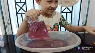 Science, Plastik penuh air ditusuk pensil - tidak bocor - luar biasa #science #scienceexperiment screenshot 2
