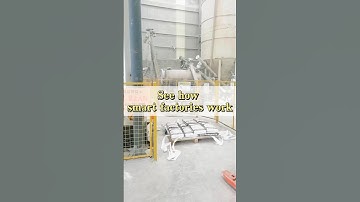 See how smart factories work. #factory #roboticpalletizer #machine #palletizer #automobile