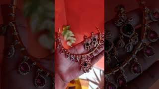 Elegant Ruby And Emerald Stone Bridal Necklace Sets Premium Cz Diamond Jewellery Collection