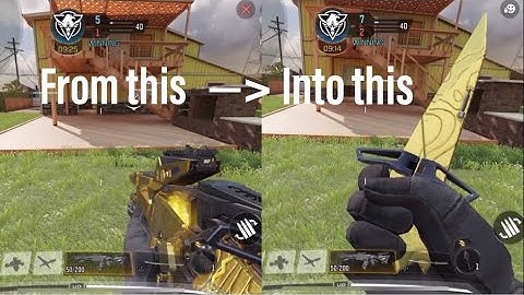 M13 Mythic - Transformation from a weapon into a knife | Animation | CODM