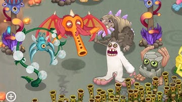 Noggin + Mammott + Clavi Gnat + Floot Fly + Bridg-it (Faerie Island) My Singing Monsters