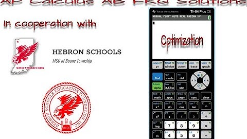 Solving Optimization Problems (TI 84 Plus CE)