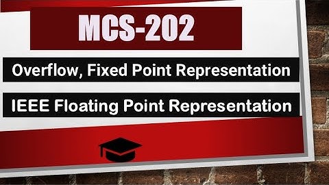 Mcs202: overflow | fixed point & floating-point representation | mcs-202 | mcs012 | mcs12 | Mcs-012