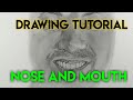 Portrait drawing  nose and mouth  sketch rb