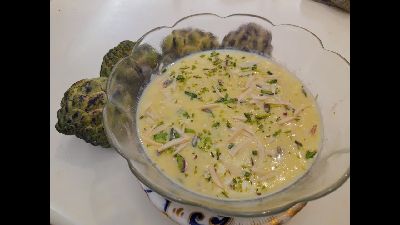 Sitafal Rabdi Recipe | Custard Apple Recipe | cooking with anjana - YouTube
