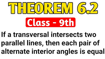 If A Transversal Intersects Two Parallel Lines Then Each Pair Of Alternate Interior Angles Is Equal