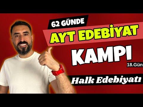 Halk Edebiyatı Özellikleri / 62 Günde AYT EDEBİYAT Kampı 2024 +PDF 📌18.Gün / Deniz Hoca