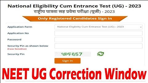 NEET UG 2023 Correction Window Open || Check it out Complete details in this video||