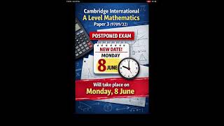 A LEVEL MATH P3 - UPDATE FROM CAMBRIDGE. #shortfeed #shorts #exam #maths #shortvideo #short