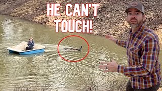 Our Emu's Unexpected Pond Adventure! (Can He Swim?)