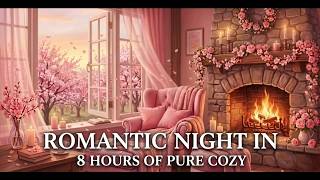 🔴 Midnight Valentine Loft: Snowy Night, Warm Candles & Soft Lo-fi (8 Hours) screenshot 2