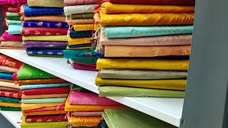 Elampillai wholesale shop harshal textiles #elampillai #saree