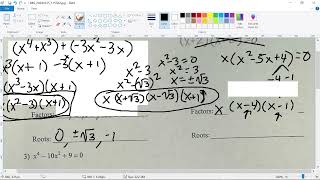 Factoring Polynomials - Worksheet