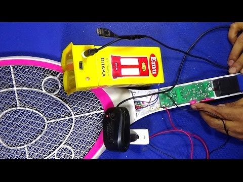 How To Charge A LED Light Using A Mosquito Bat - Cool Science Project