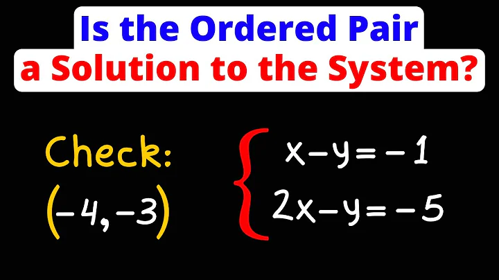 Determine if the Ordered Pair is a Solution to the System of Equations | Eat Pi