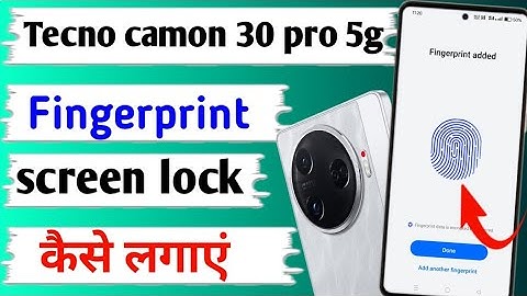 tecno camon 30 pro 5g me fingerprint lock kaise lagaye/how to set fingerprint lock in settings tecno