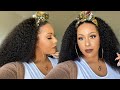 A LOOK! | Curly Human Hair Half Wig | NO ATTACHED HEADBAND | + A Curly Hat Wig?!  ft. Nadula Hair