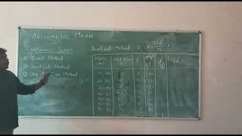 Arithmetic Mean ( Continuous Series- Step deviation method)