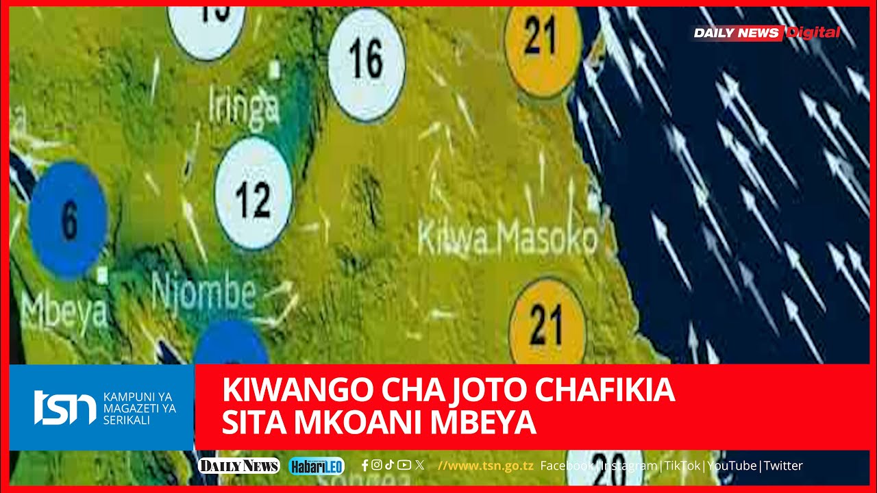KIWANGO CHA JOTO  CHAFIKIA SITA MBEYA