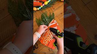 DIY Wooden Heart Carrot Wreath #craft #diy #spring #shorts